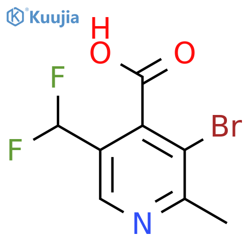 3-Bromo-5-(difluoromethyl)-2-methylpyridine-4-carboxylic acid structure