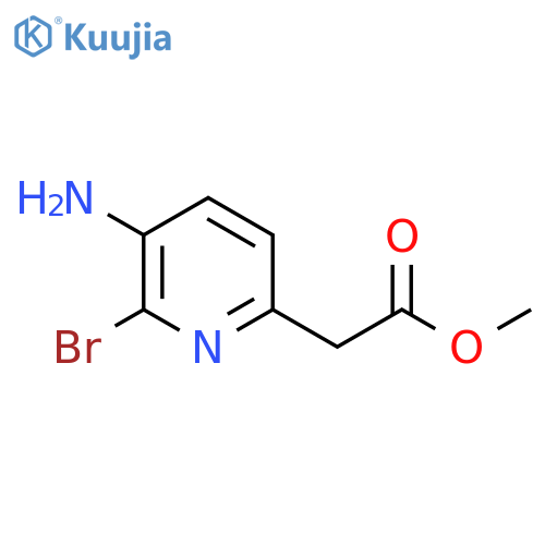 Methyl 3-amino-2-bromopyridine-6-acetate structure