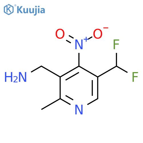 3-(Aminomethyl)-5-(difluoromethyl)-2-methyl-4-nitropyridine structure