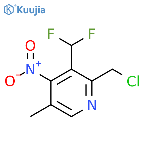2-(Chloromethyl)-3-(difluoromethyl)-5-methyl-4-nitropyridine structure