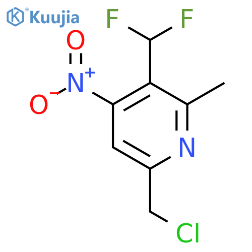 6-(Chloromethyl)-3-(difluoromethyl)-2-methyl-4-nitropyridine structure