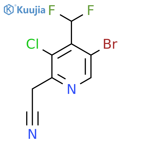5-Bromo-3-chloro-4-(difluoromethyl)pyridine-2-acetonitrile structure