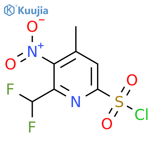 2-(Difluoromethyl)-4-methyl-3-nitropyridine-6-sulfonyl chloride structure