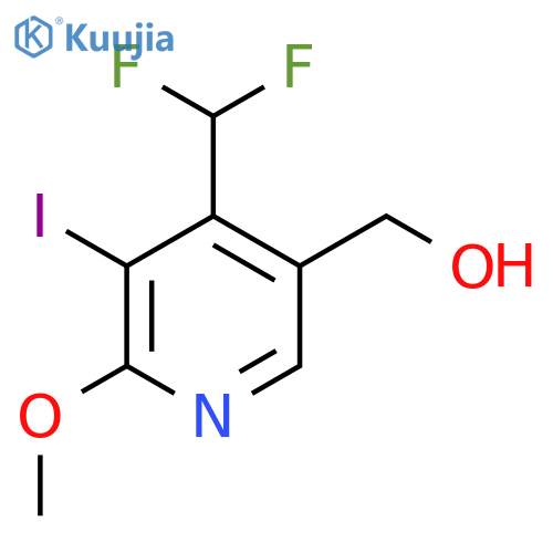 4-(Difluoromethyl)-3-iodo-2-methoxypyridine-5-methanol structure