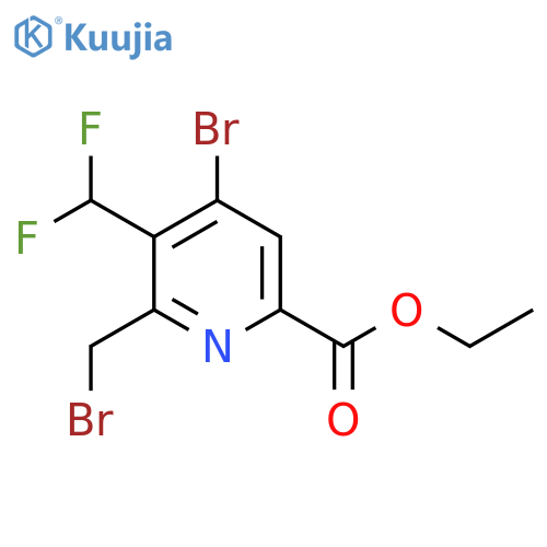 Ethyl 4-bromo-2-(bromomethyl)-3-(difluoromethyl)pyridine-6-carboxylate structure