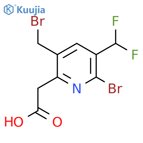2-Bromo-5-(bromomethyl)-3-(difluoromethyl)pyridine-6-acetic acid structure