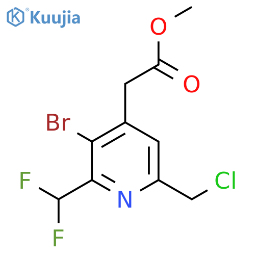 Methyl 3-bromo-6-(chloromethyl)-2-(difluoromethyl)pyridine-4-acetate structure