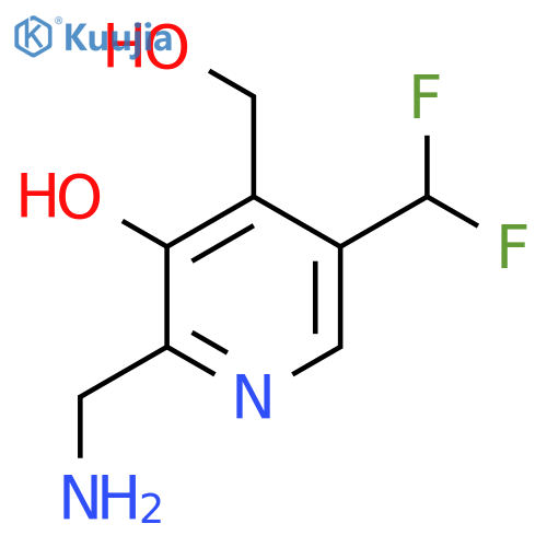 2-(Aminomethyl)-5-(difluoromethyl)-3-hydroxypyridine-4-methanol structure