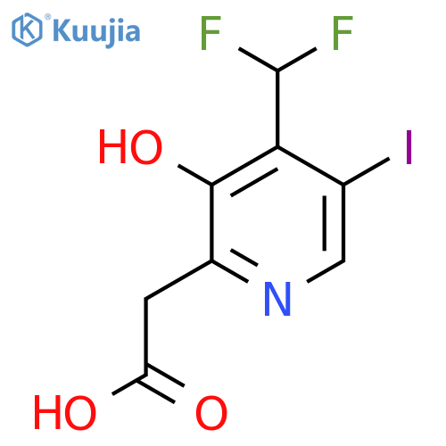 4-(Difluoromethyl)-3-hydroxy-5-iodopyridine-2-acetic acid structure