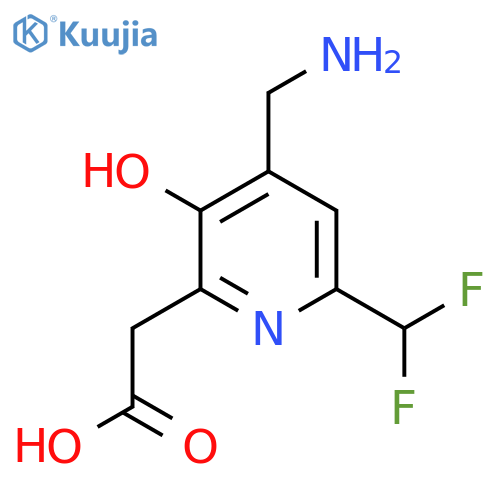 4-(Aminomethyl)-6-(difluoromethyl)-3-hydroxypyridine-2-acetic acid structure