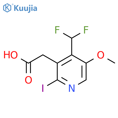 4-(Difluoromethyl)-2-iodo-5-methoxypyridine-3-acetic acid structure
