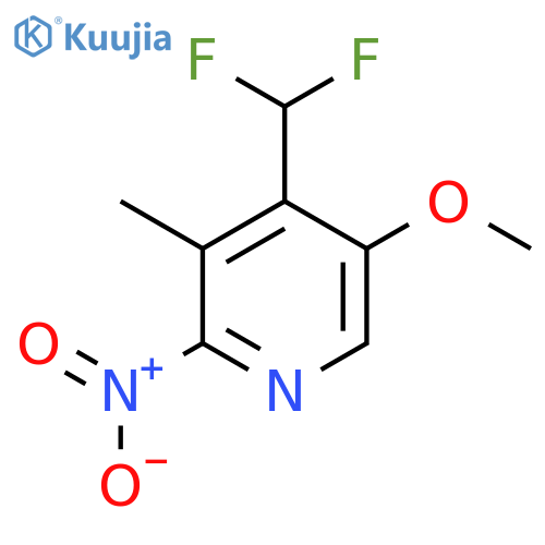4-(Difluoromethyl)-5-methoxy-3-methyl-2-nitropyridine structure