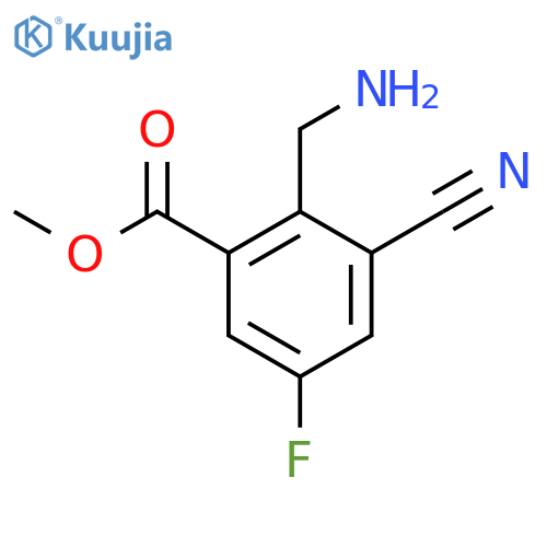 Methyl 2-aminomethyl-3-cyano-5-fluorobenzoate structure