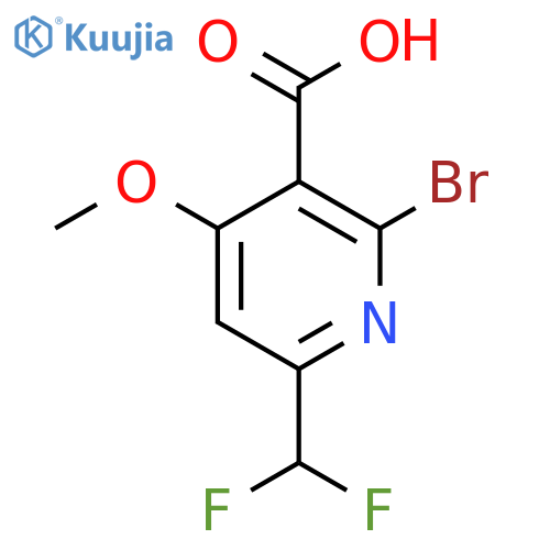 2-Bromo-6-(difluoromethyl)-4-methoxypyridine-3-carboxylic acid structure