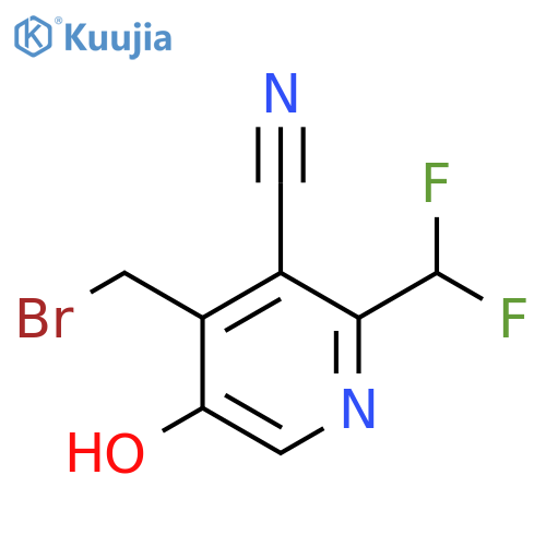 4-(Bromomethyl)-3-cyano-2-(difluoromethyl)-5-hydroxypyridine structure