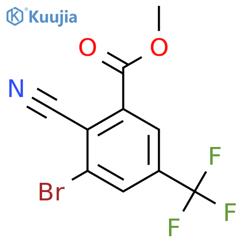 Methyl 3-bromo-2-cyano-5-(trifluoromethyl)benzoate structure