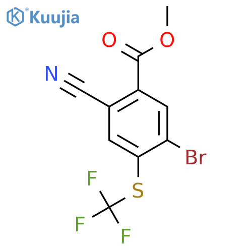 Methyl 5-bromo-2-cyano-4-(trifluoromethylthio)benzoate structure