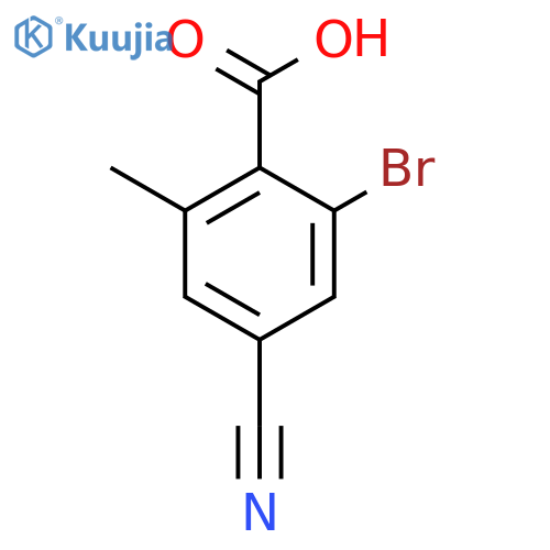 2-Bromo-4-cyano-6-methylbenzoic acid structure