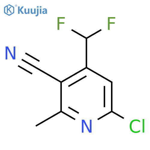 6-Chloro-3-cyano-4-(difluoromethyl)-2-methylpyridine structure