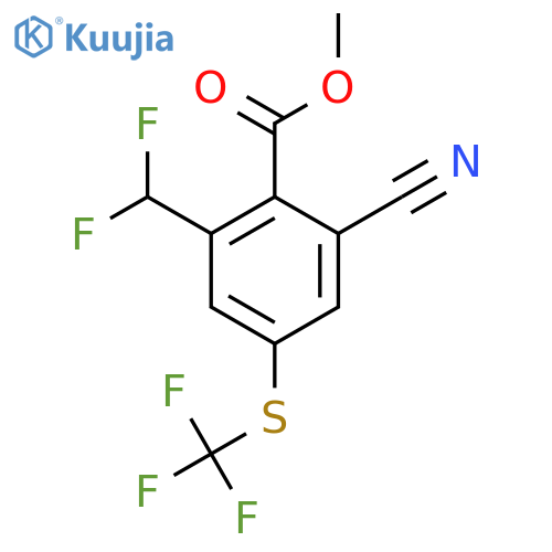 Methyl 2-cyano-6-difluoromethyl-4-(trifluoromethylthio)benzoate structure