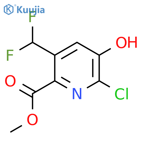 Methyl 2-chloro-5-(difluoromethyl)-3-hydroxypyridine-6-carboxylate structure