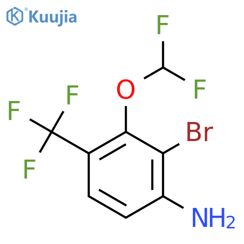 2-Bromo-3-difluoromethoxy-4-(trifluoromethyl)aniline structure