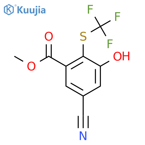 Methyl 5-cyano-3-hydroxy-2-(trifluoromethylthio)benzoate structure