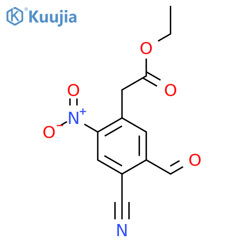 Ethyl 4-cyano-5-formyl-2-nitrophenylacetate structure