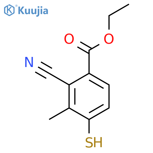 Ethyl 2-cyano-4-mercapto-3-methylbenzoate structure