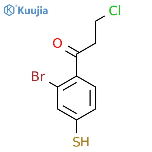 1-(2-Bromo-4-mercaptophenyl)-3-chloropropan-1-one structure