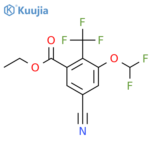 Ethyl 5-cyano-3-difluoromethoxy-2-(trifluoromethyl)benzoate structure