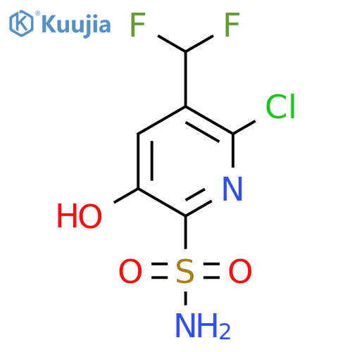 2-Chloro-3-(difluoromethyl)-5-hydroxypyridine-6-sulfonamide structure