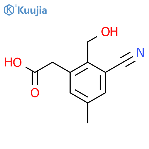 3-Cyano-2-hydroxymethyl-5-methylphenylacetic acid structure