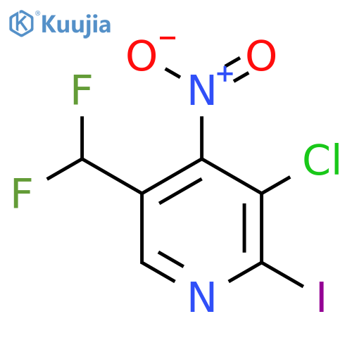 3-Chloro-5-(difluoromethyl)-2-iodo-4-nitropyridine structure