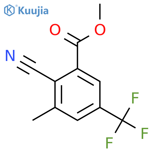 Methyl 2-cyano-3-methyl-5-(trifluoromethyl)benzoate structure