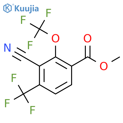 Methyl 3-cyano-2-trifluoromethoxy-4-(trifluoromethyl)benzoate structure
