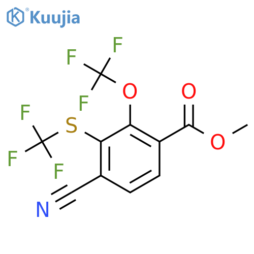 Methyl 4-cyano-2-trifluoromethoxy-3-(trifluoromethylthio)benzoate structure