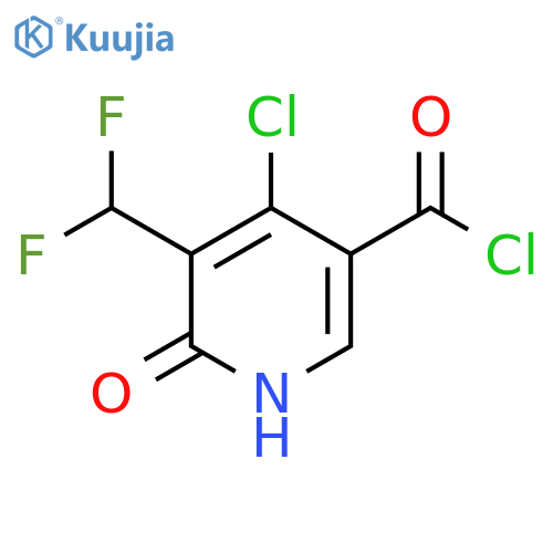 4-Chloro-3-(difluoromethyl)-2-hydroxypyridine-5-carbonyl chloride structure