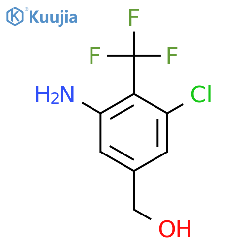 3-Amino-5-chloro-4-(trifluoromethyl)benzyl alcohol structure