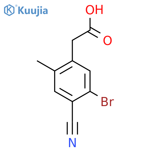 5-Bromo-4-cyano-2-methylphenylacetic acid structure