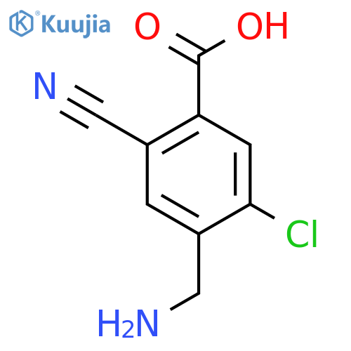 4-Aminomethyl-5-chloro-2-cyanobenzoic acid structure