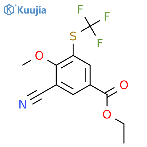 Ethyl 3-cyano-4-methoxy-5-(trifluoromethylthio)benzoate structure