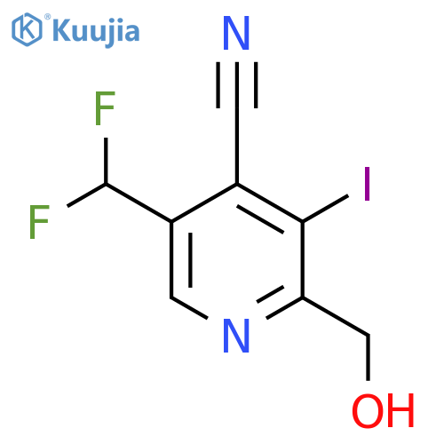 4-Cyano-5-(difluoromethyl)-3-iodopyridine-2-methanol structure