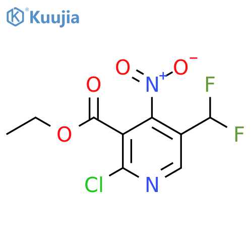 Ethyl 2-chloro-5-(difluoromethyl)-4-nitropyridine-3-carboxylate structure