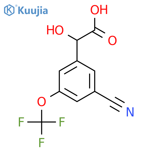3-Cyano-5-(trifluoromethoxy)mandelic acid structure