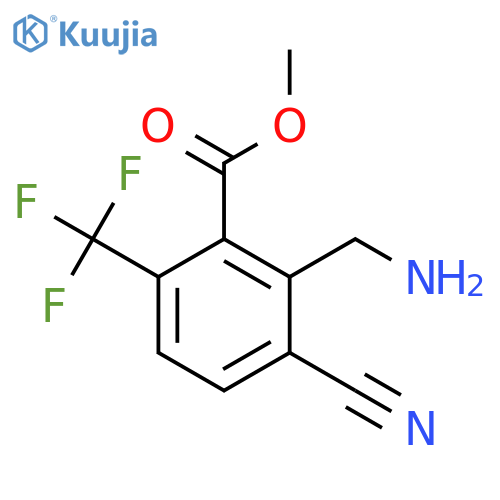 Methyl 2-aminomethyl-3-cyano-6-(trifluoromethyl)benzoate structure