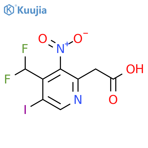 4-(Difluoromethyl)-5-iodo-3-nitropyridine-2-acetic acid structure