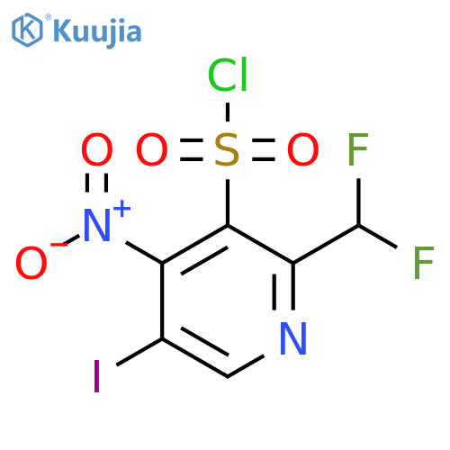 2-(Difluoromethyl)-5-iodo-4-nitropyridine-3-sulfonyl chloride structure