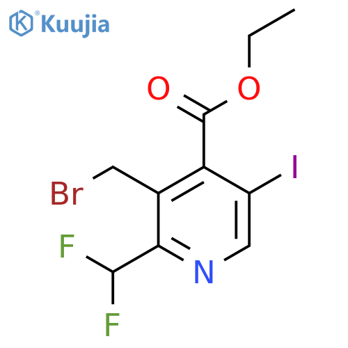Ethyl 3-(bromomethyl)-2-(difluoromethyl)-5-iodopyridine-4-carboxylate structure