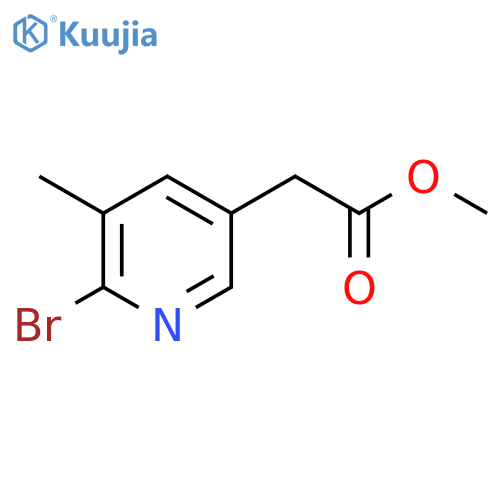 Methyl 2-bromo-3-methylpyridine-5-acetate structure